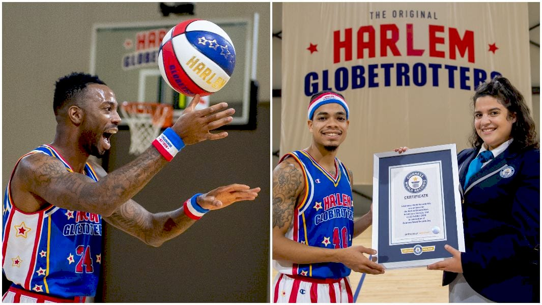 Harlem Globetrotters під час встановлення рекордів