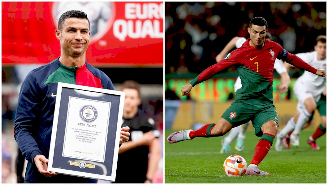 Роналду отримує сертифікат Guinness World Records