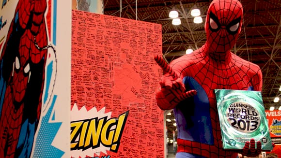 Spider-Man with birthday card
