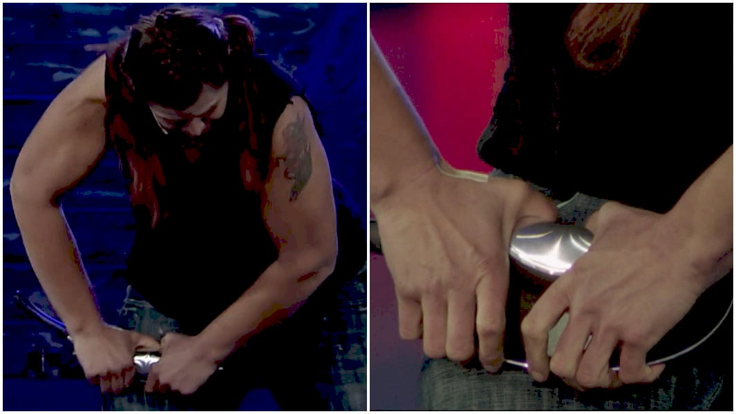 Кетлін Краусс, яка скручує сковорідки