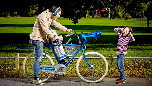 Зображення найгучнішого велосипедного сигналу Янніка Ріда