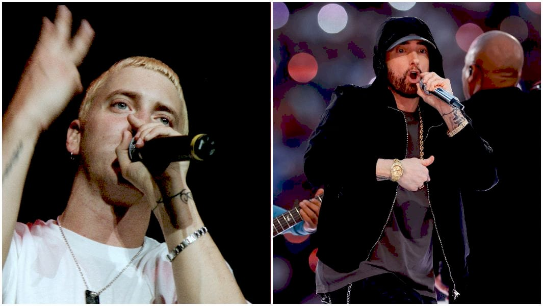 Eminem на сцені під час концерту