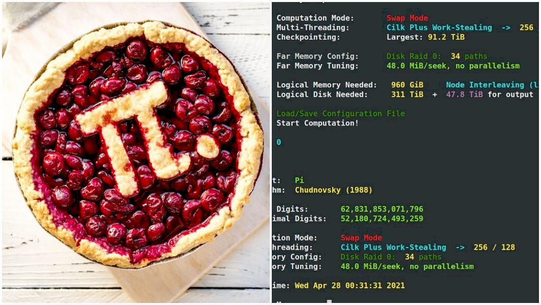 Обчислення числа пі рекордним значенням