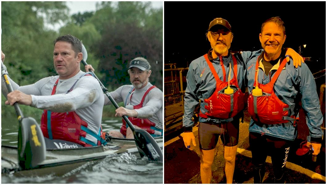 Стів Бекшолл під час встановлення рекорду на Темзі